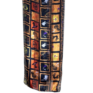 Halloween scarf pumpkins ghosts witch hat black cat‎